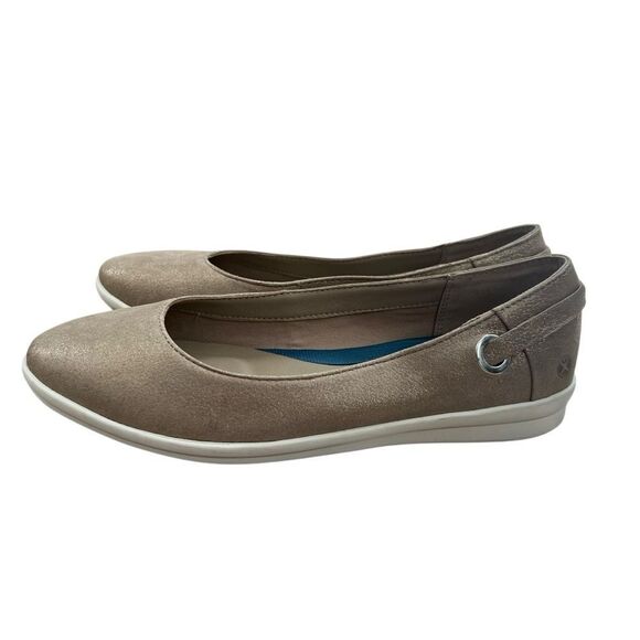 Hush Puppies The Body Shoe Ballet Flats Womens 7.5W Gold Shimmer Round Toe - Picture 6 of 9